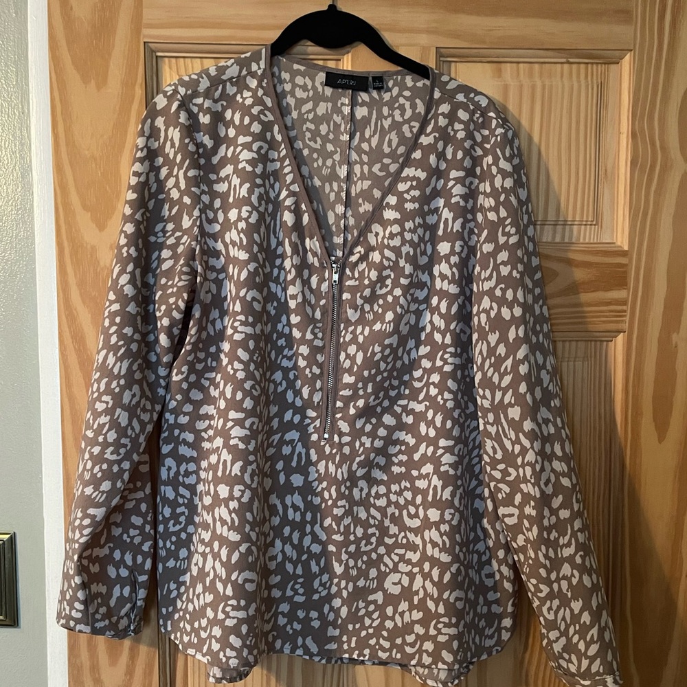 Apt 9 Leopard Blouse